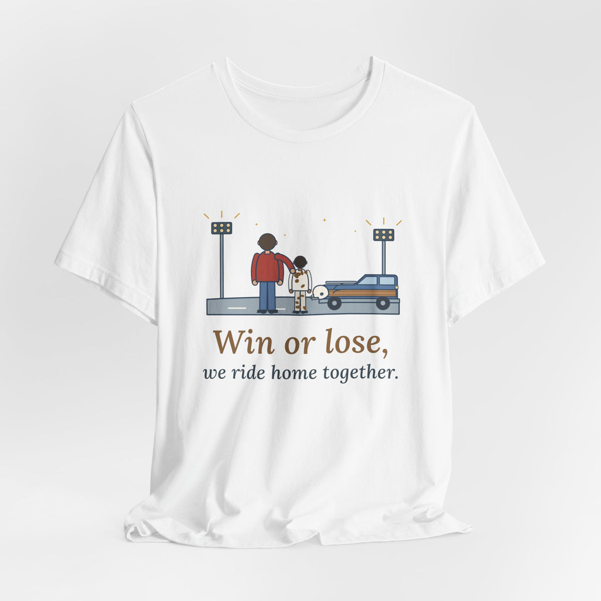 Win or Lose, We Ride Home Together T-Shirt, Football Quote Tee with Friday Night Ride Home