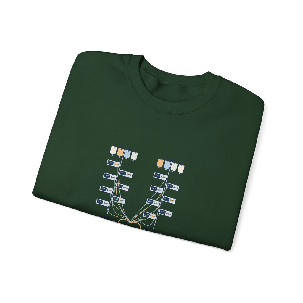 ICU Nurse Crewneck Sweatshirt - Two Patients. Fourteen Pumps. Nurse Gift