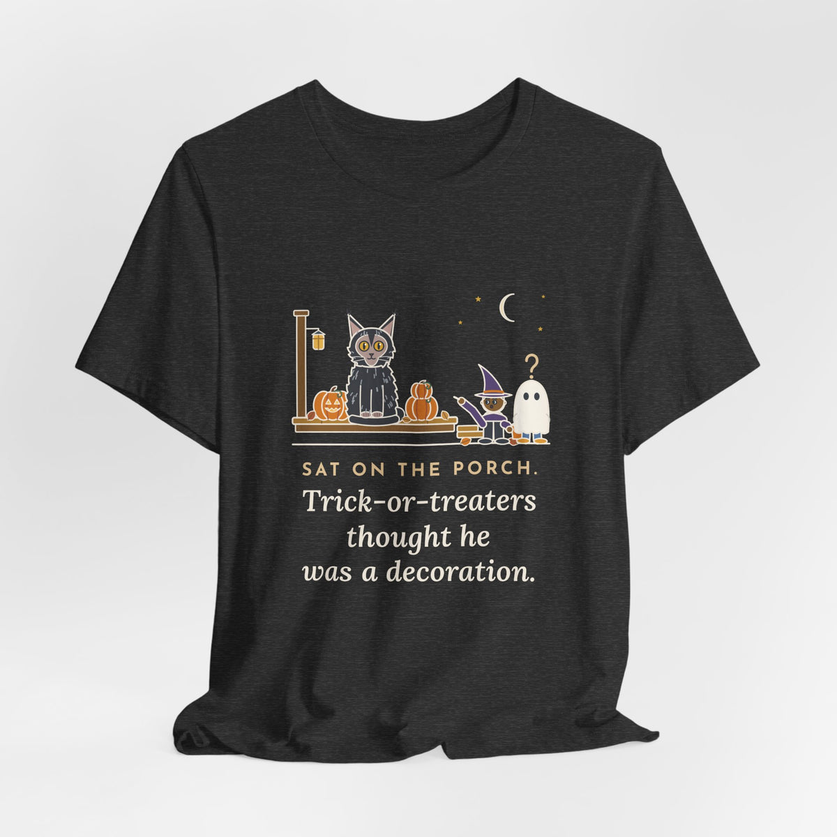 Lykoi Cat T-Shirt - Sat on the Porch. Trick-or-Treaters Thought He Was a Decoration.