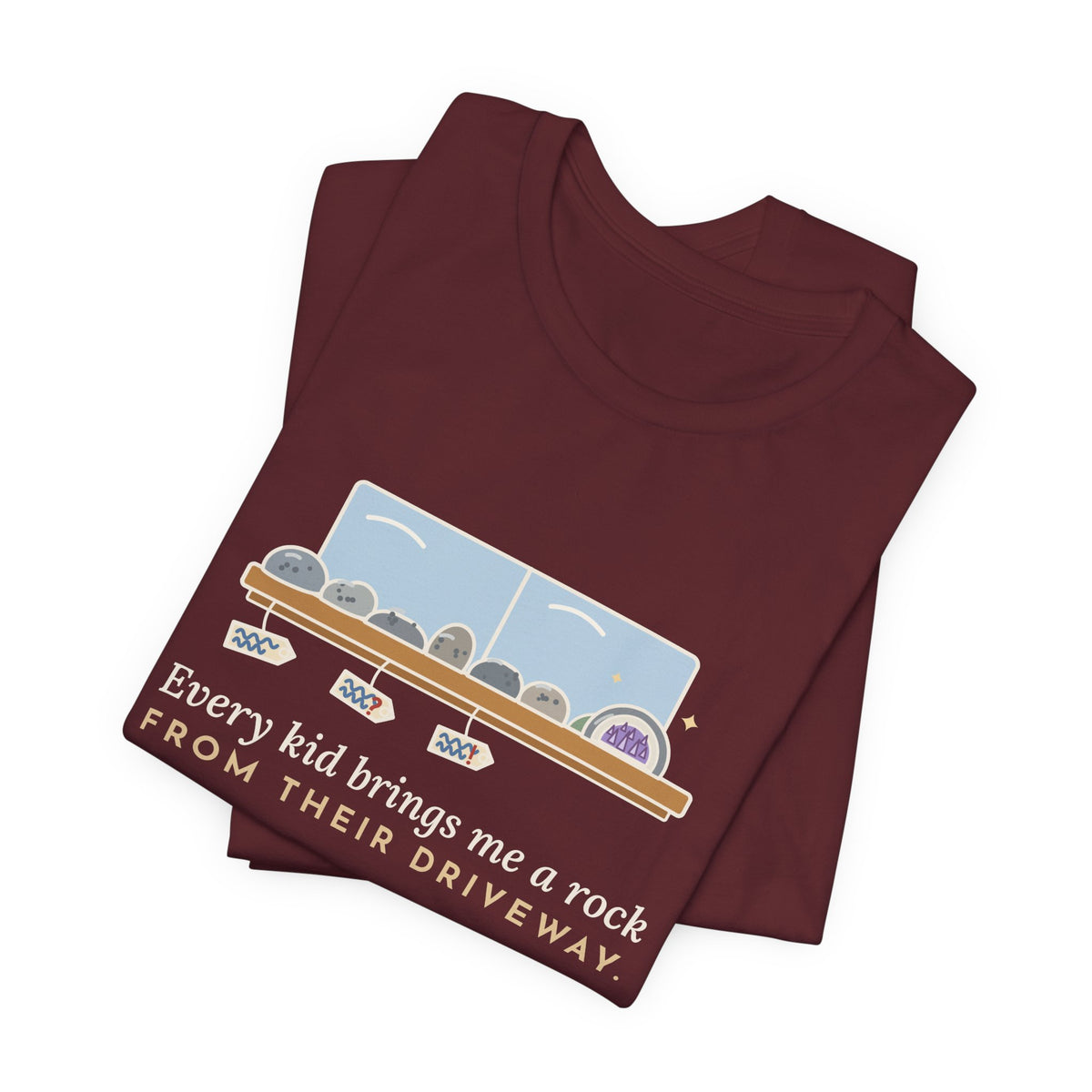 Earth Science Teacher T-Shirt - Every Kid Brings Me a Rock From Their Driveway Geology Tee