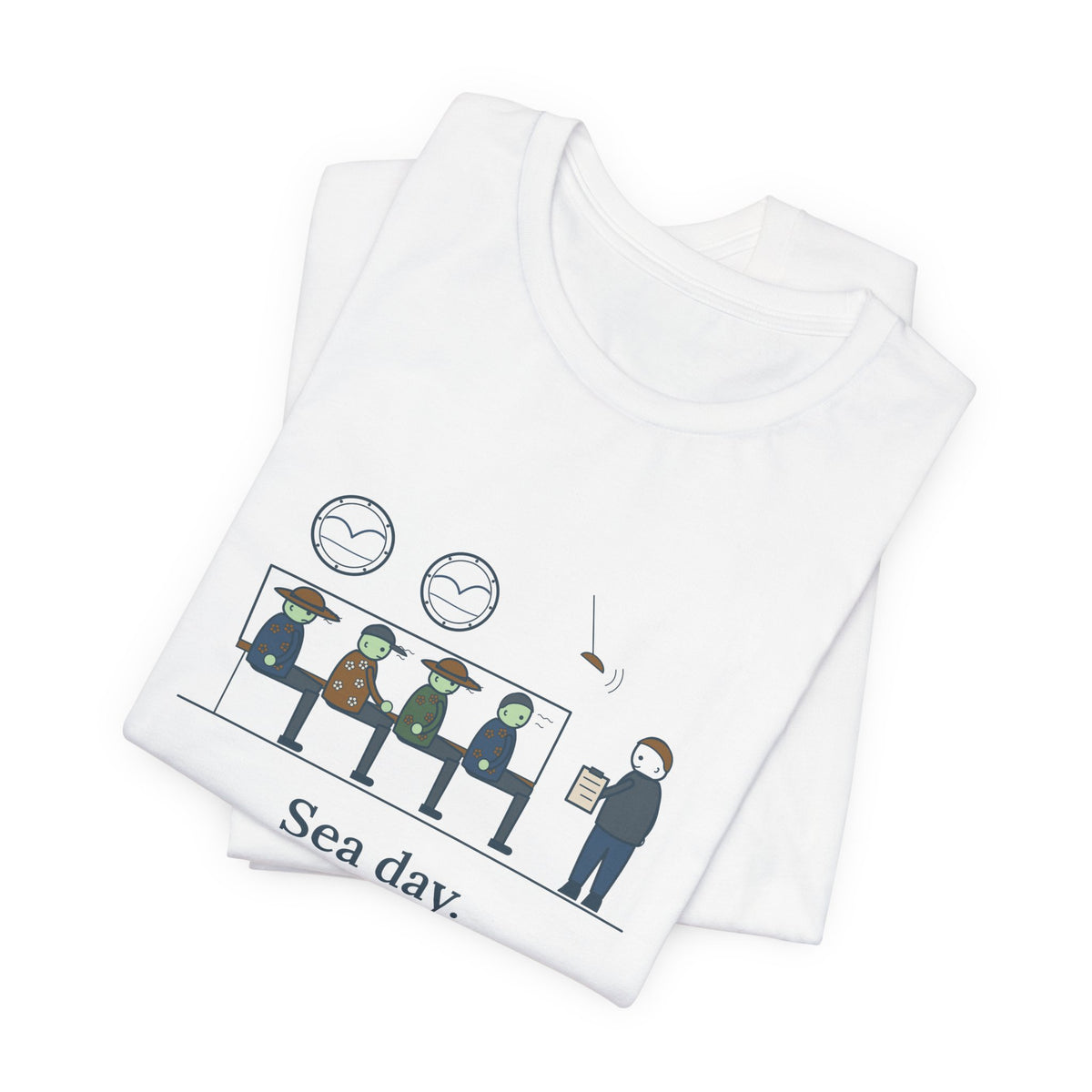 Cruise Ship Nurse T-Shirt - Sea Day. Forty Passengers, One Shade of Green.