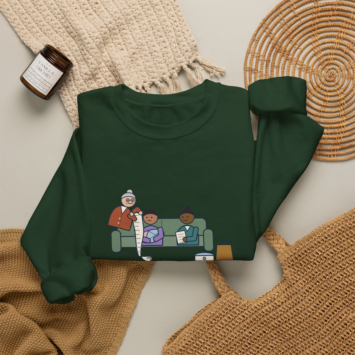 Public Health Nurse Crewneck Sweatshirt - Newborn Home Visit Grandma Questions Gift