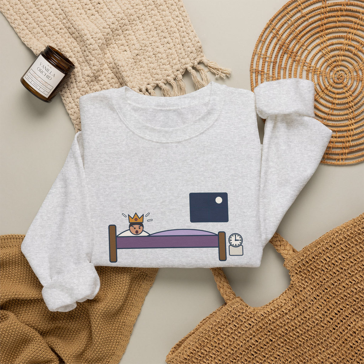 Uneasy Lies the Head That Wears a Crown Sweatshirt, Leadership Shakespeare Quote Crewneck with 3 A.M. Crown
