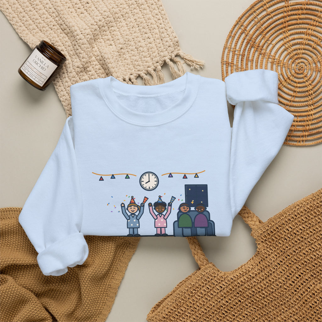 New Year's Eve Sweatshirt, With Little Kids, Counted Down at 8:00 and Called It Midnight, Funny Early Countdown Crewneck
