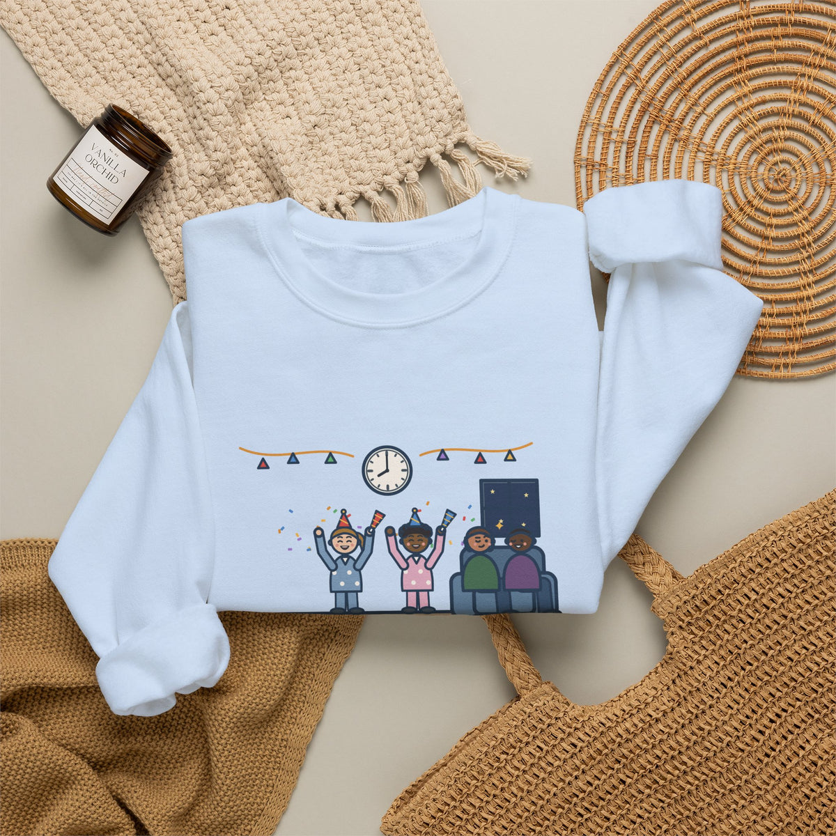 New Year's Eve Sweatshirt, With Little Kids, Counted Down at 8:00 and Called It Midnight, Funny Early Countdown Crewneck