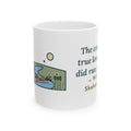Shakespeare Quote Mug, The Course of True Love Never Did Run Smooth, Love Canoe on the River Bend Coffee Mug 11oz