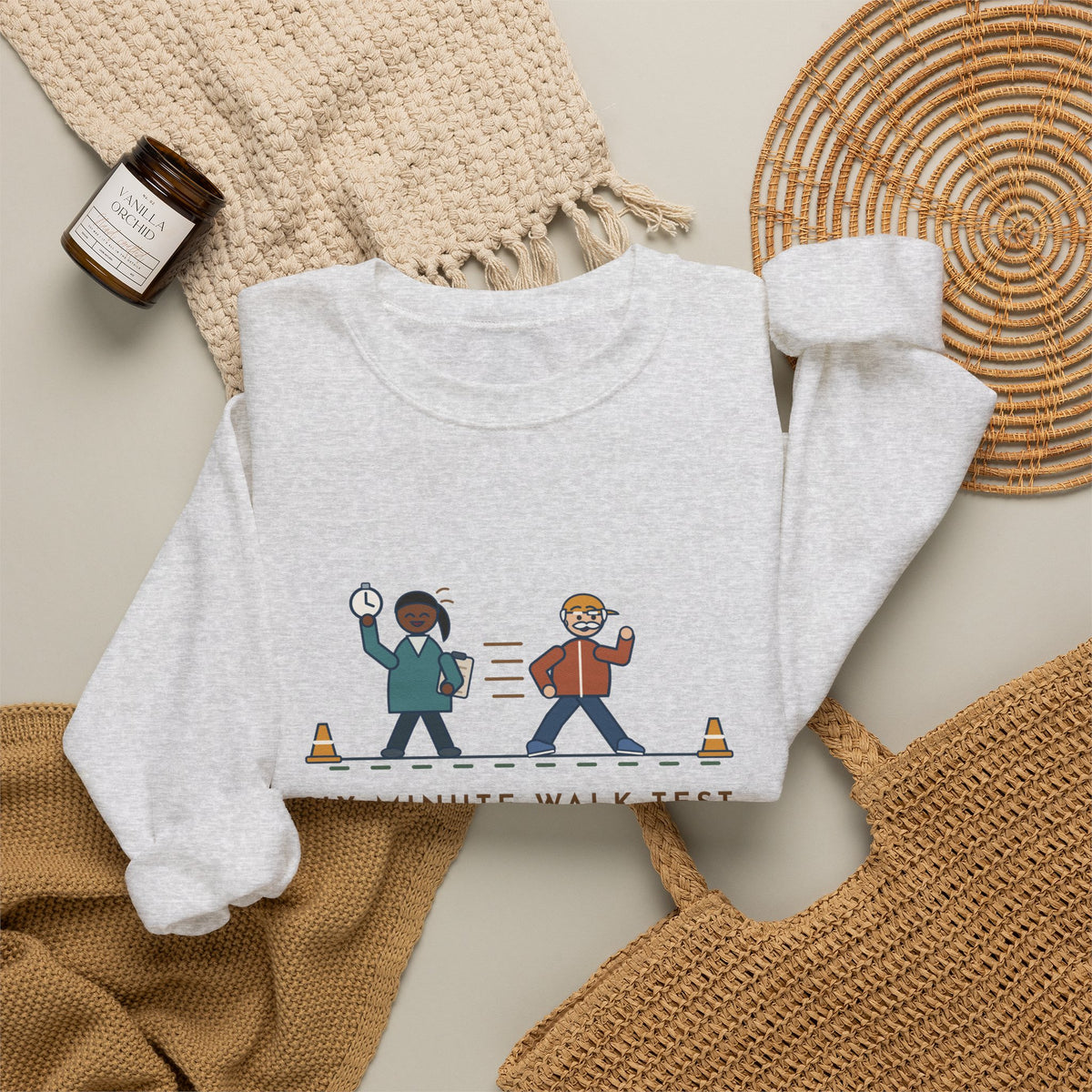 Pulmonary Rehab Nurse Crewneck Sweatshirt - Grandpa Lapped the Nurse