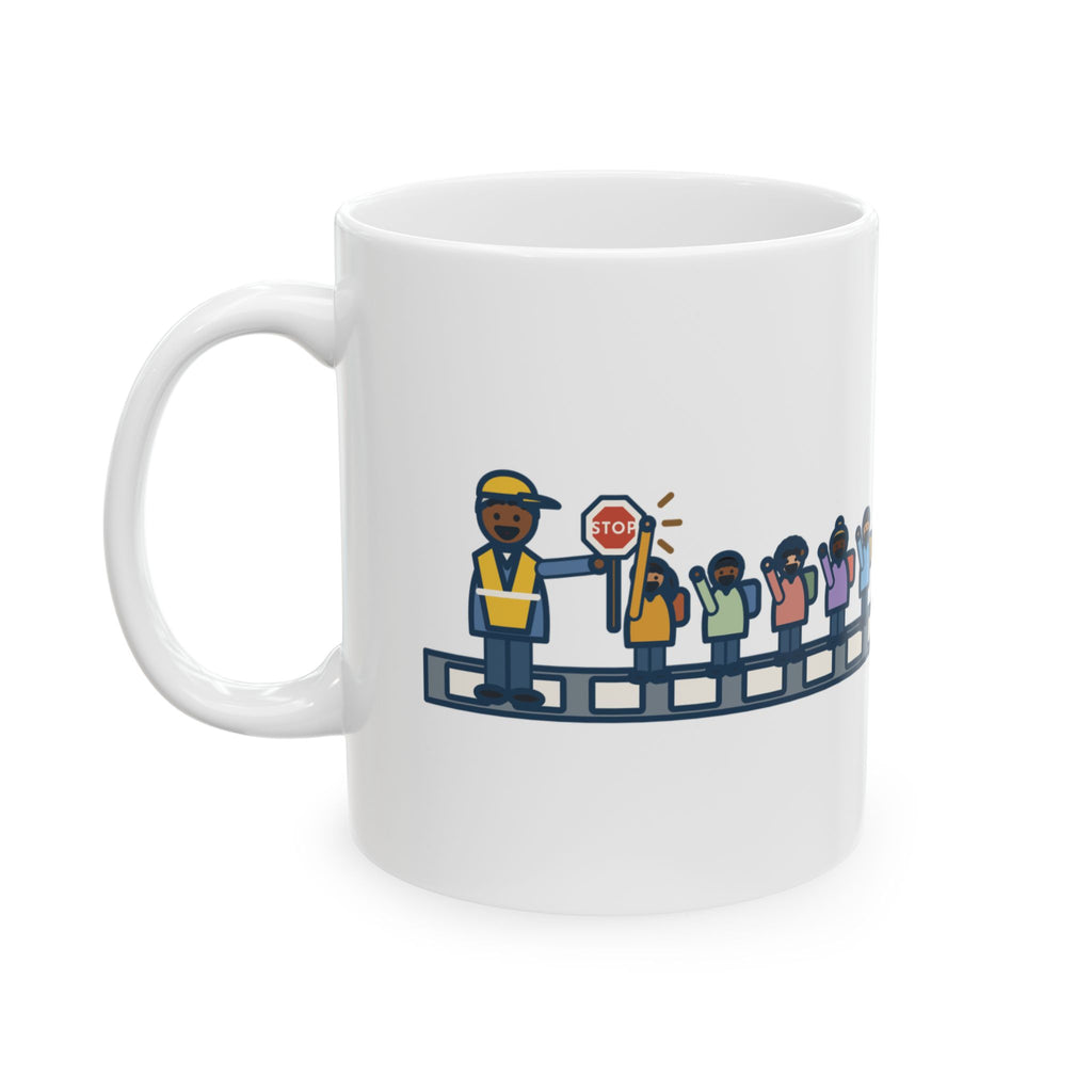 Crossing Guard Mug, The Kindergartners High-Five My Stop Sign on the Way By, Funny Coffee Mug 11oz