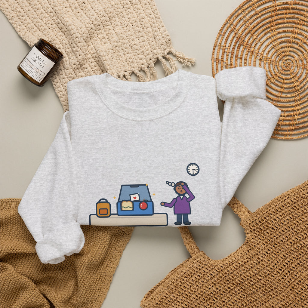 School Lunch Sweatshirt, Packed a Lunch with a Sweet Note, Both Came Home Untouched, Funny Lunchbox Return Crewneck