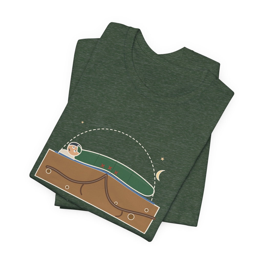 Tent Camping T-Shirt - There's a Root Under My Exact Spine. Funny Camper Tee