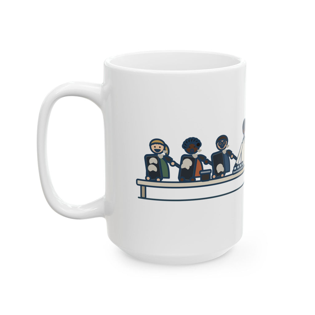 Large Forensic Science Teacher Mug 15oz - Fingerprint Lab. Half the Class Dusted Their Phones.