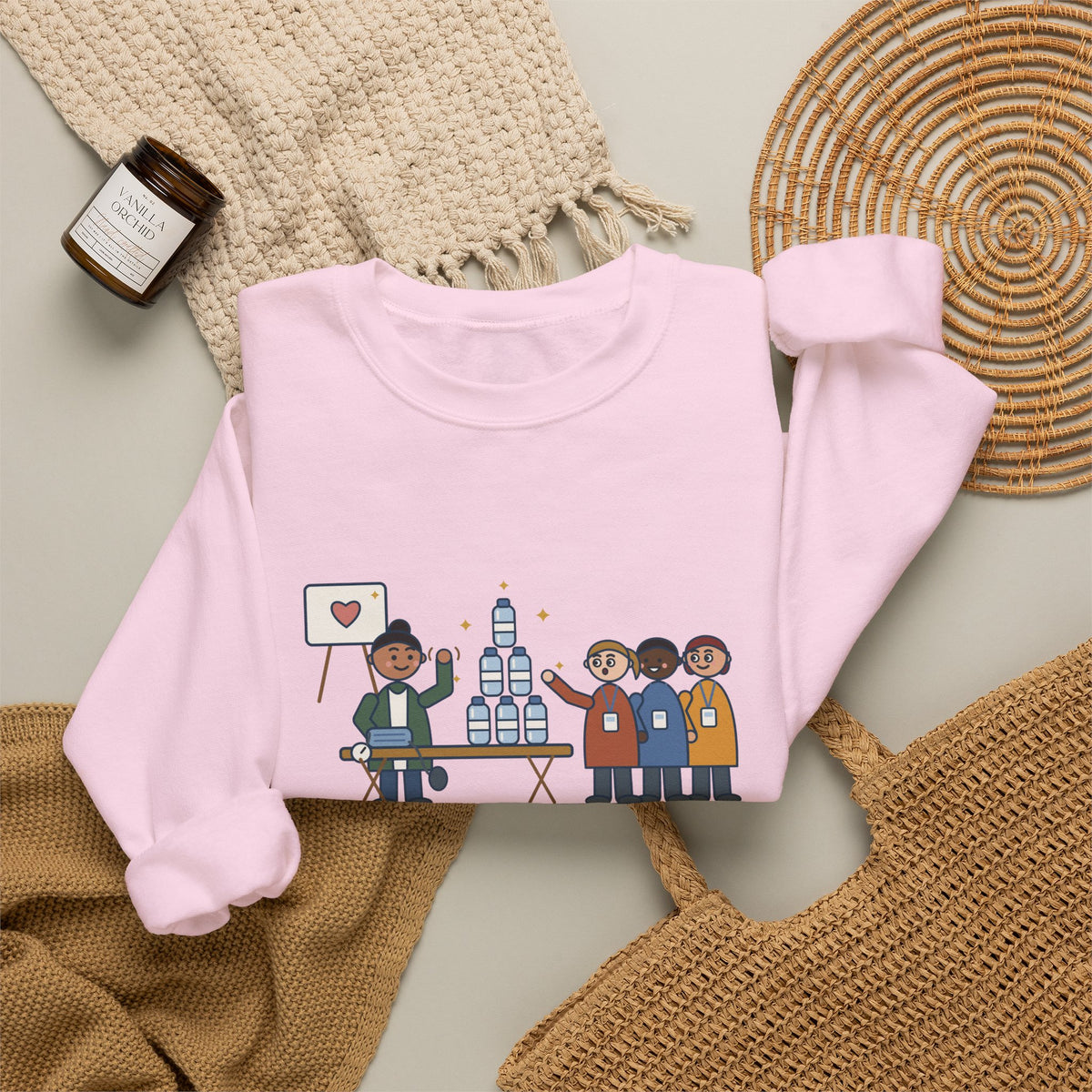 Corporate Wellness Nurse Crewneck Sweatshirt - The Line Was for the Free Water Bottle