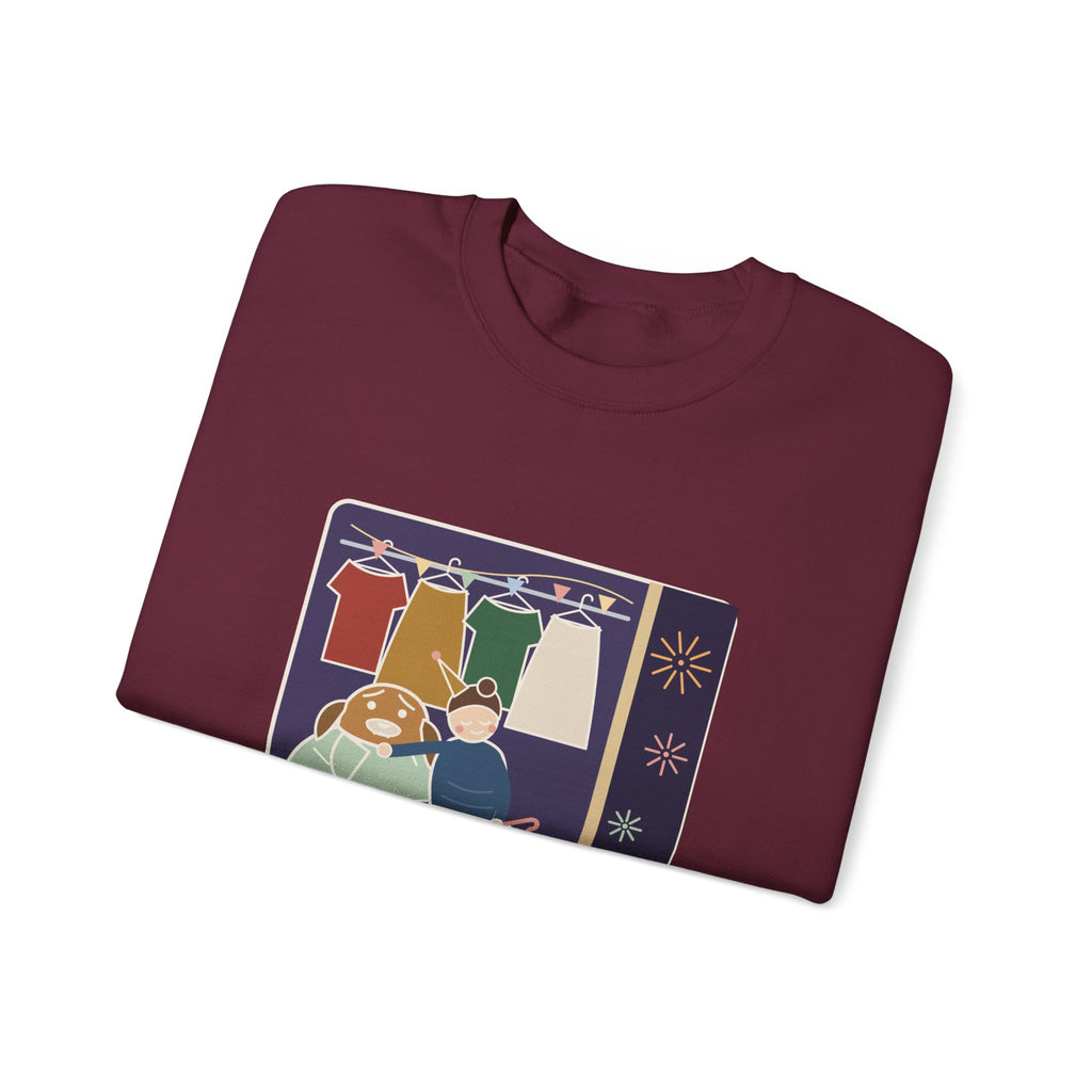 New Year 2027 Crewneck Sweatshirt - Rang in 2027 in the Closet with the Dog, Dog Mom and Dad Gift
