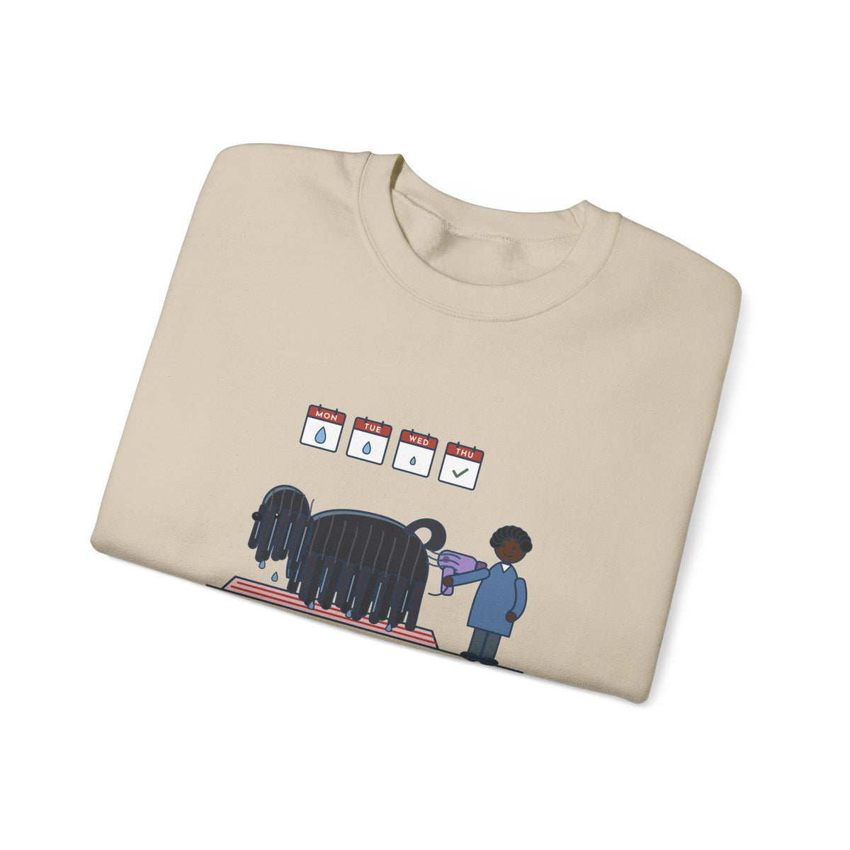 Puli Dog Crewneck Sweatshirt - Came In From the Rain Monday, Dried by Thursday