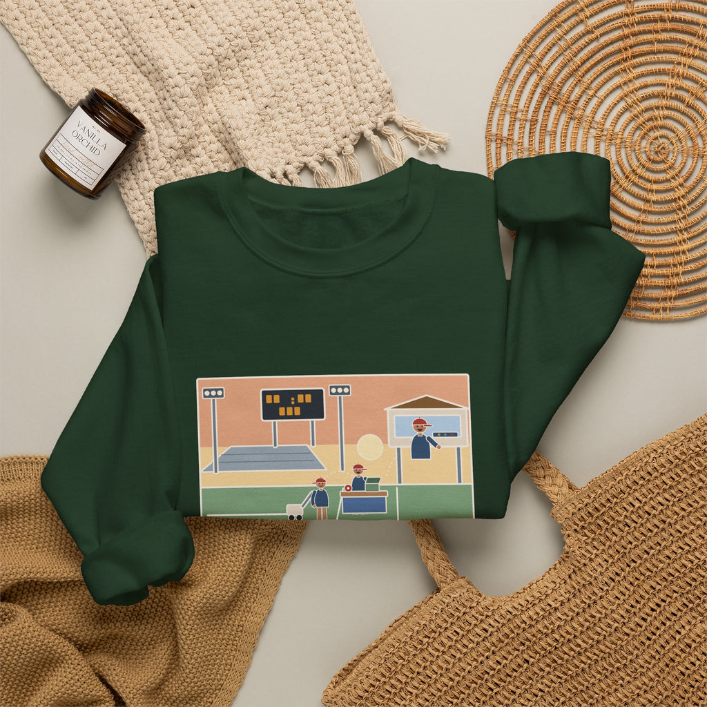 Athletic Director Sweatshirt, On a Friday, Lined the Field, Sold the Tickets, Then Ran the Clock, Funny Game Night Crewneck
