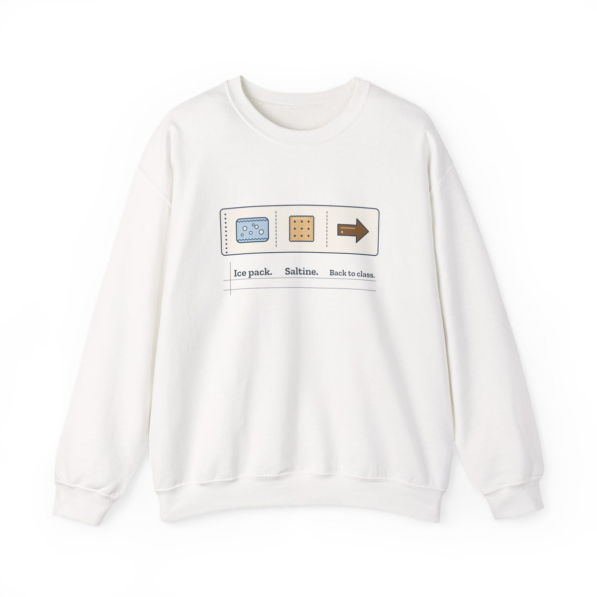 School Nurse Crewneck Sweatshirt - Ice Pack. Saltine. Back to Class. Gift