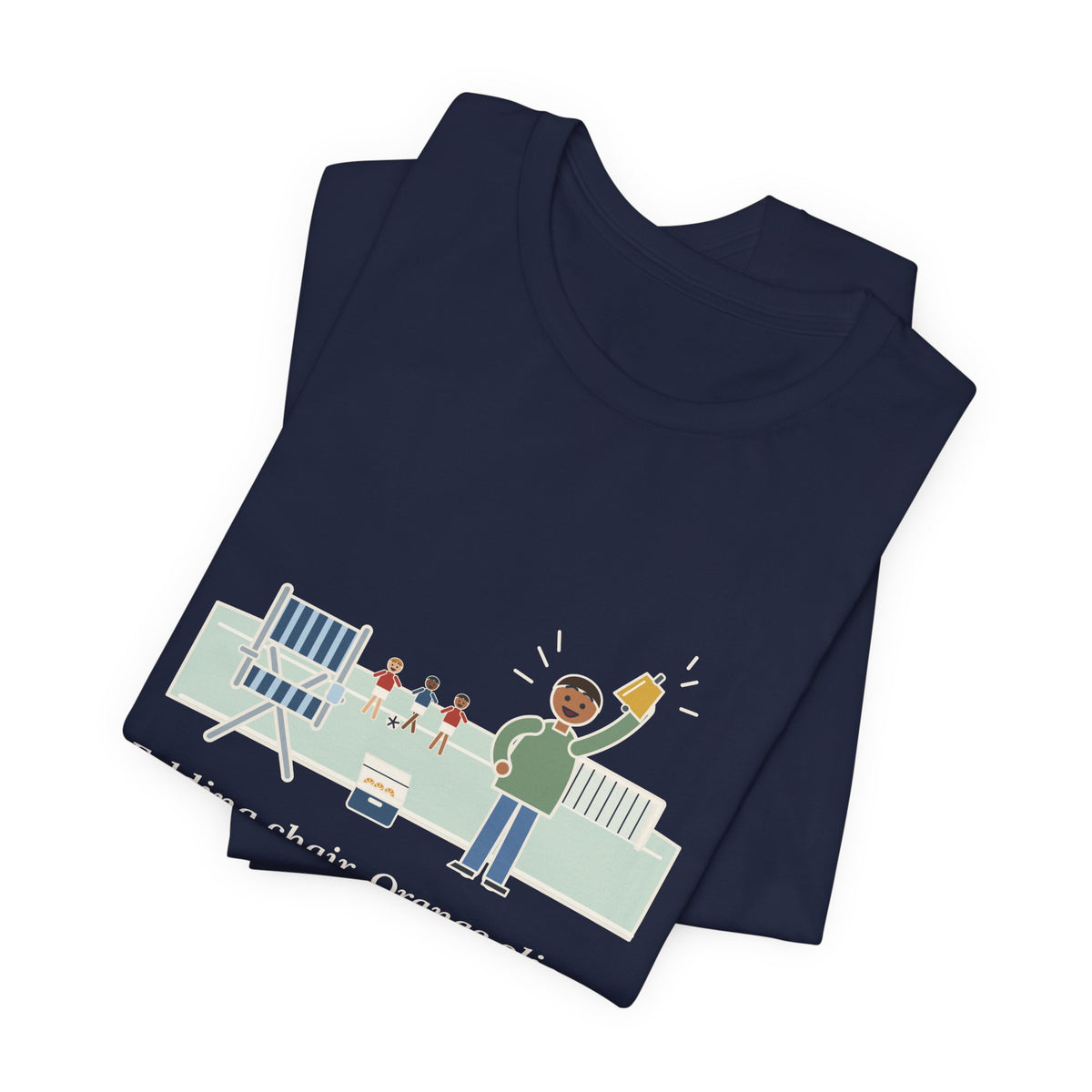 Folding Chair. Orange Slices. Loudest Voice on the Sideline. T-Shirt, Soccer Quote Tee with Sideline Parent
