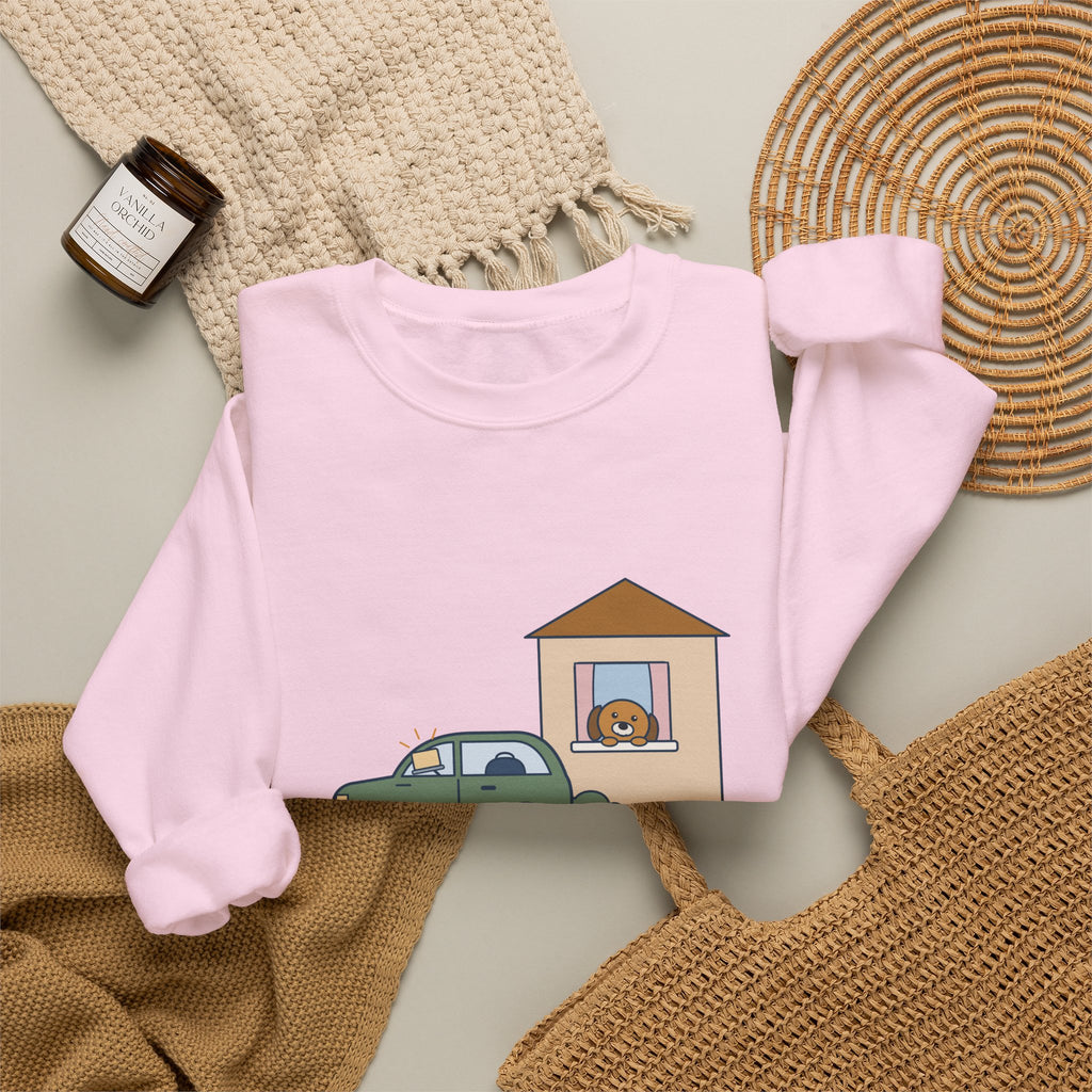 Home Health Nurse Crewneck Sweatshirt - Charting from the Driveway Visiting Nurse Gift