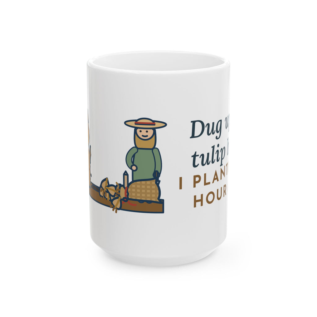 Large 15oz Cairn Terrier Mug - Tulip Bulbs Dug Up Garden Dog Gift