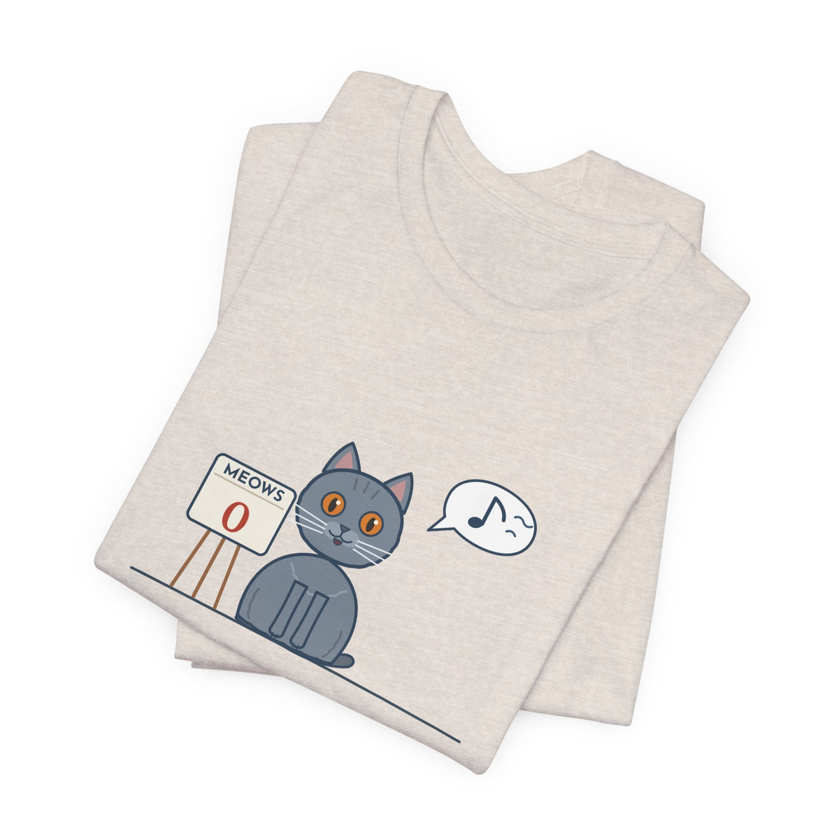 Chartreux Cat T-Shirt - Chirps Hello, Zero Meows Since Kittenhood Quiet Cat Tee