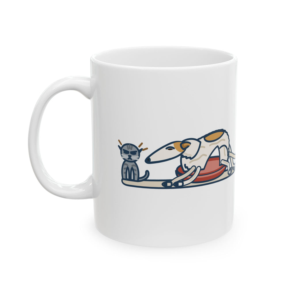 Borzoi Mug - Fit All Four Legs Into the Cat Bed. Somehow. 11oz Coffee Mug for Sighthound Lovers