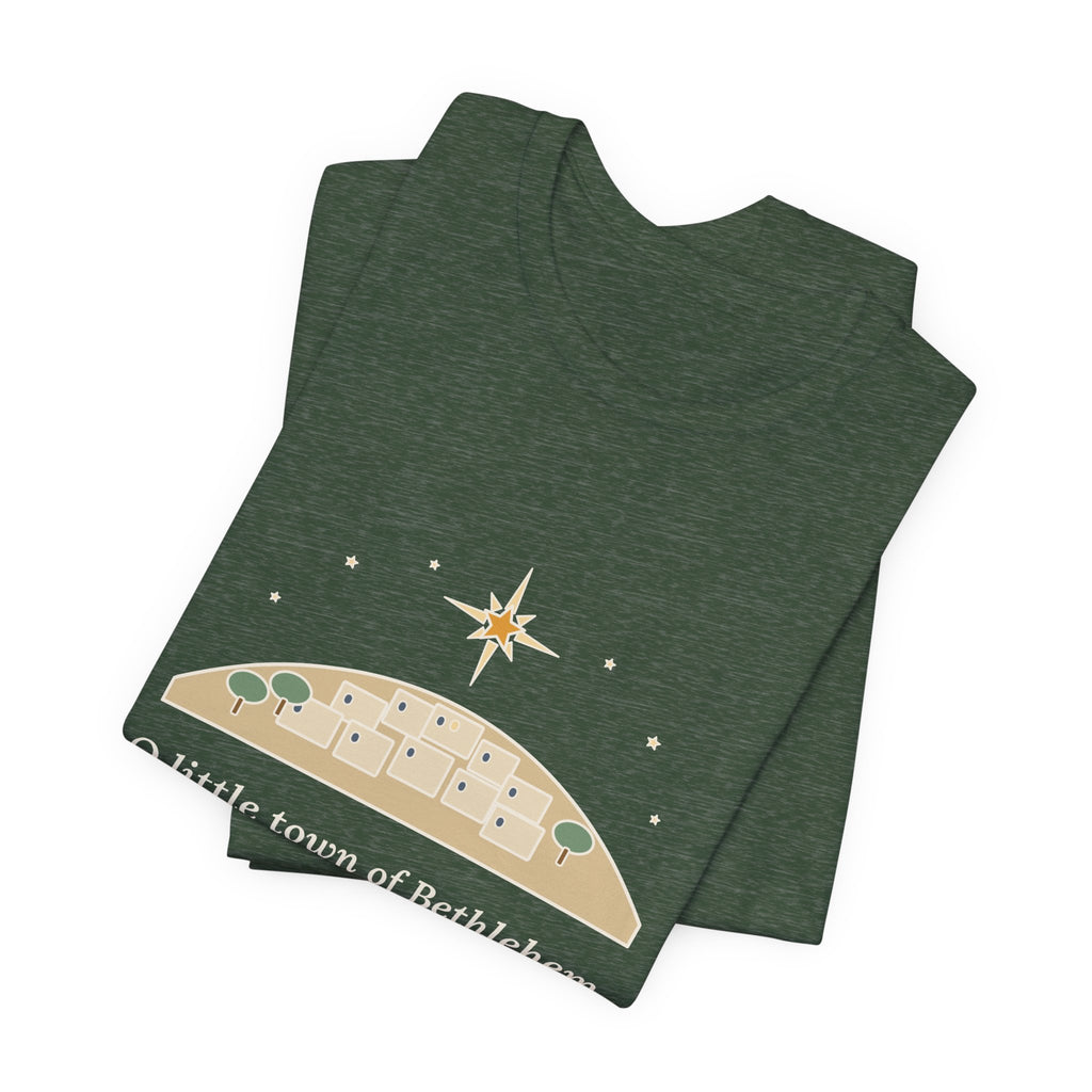 Brooks Quote T-Shirt, O Little Town of Bethlehem, Christmas Hill Town Star Tee