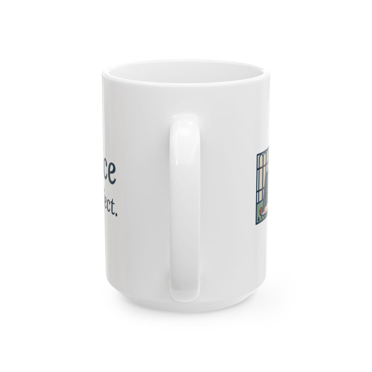 Practice Makes Perfect 15oz Mug, Large Youth Sports Coffee Mug with Backyard Practice
