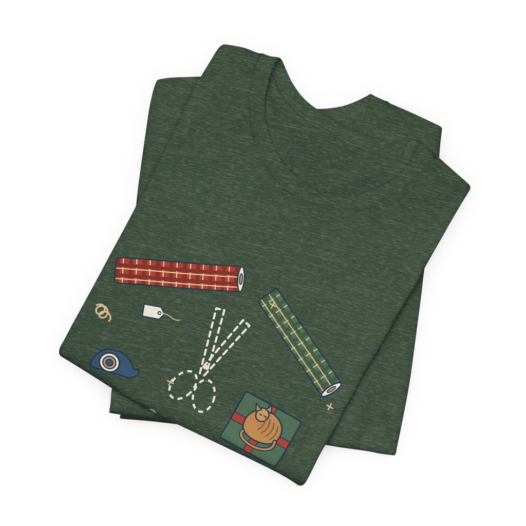 Funny Christmas T-Shirt - Who Has the Scissors? Gift Wrapping Tee