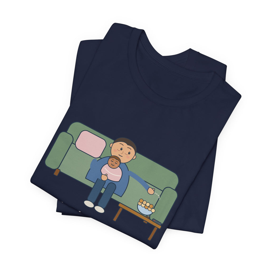 New Parent T-Shirt - Pinned Under a Contact Nap. Send Snacks. Funny Newborn Tee