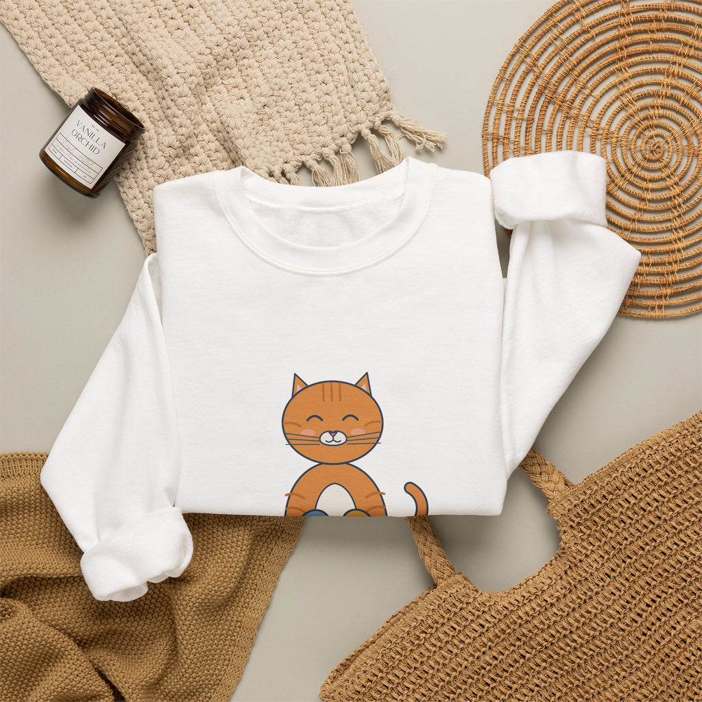 Polydactyl Cat Crewneck Sweatshirt - Born With Mittens Extra Toes Cat Gift
