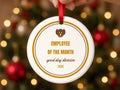Dog Employee of the Month Ornament close-up