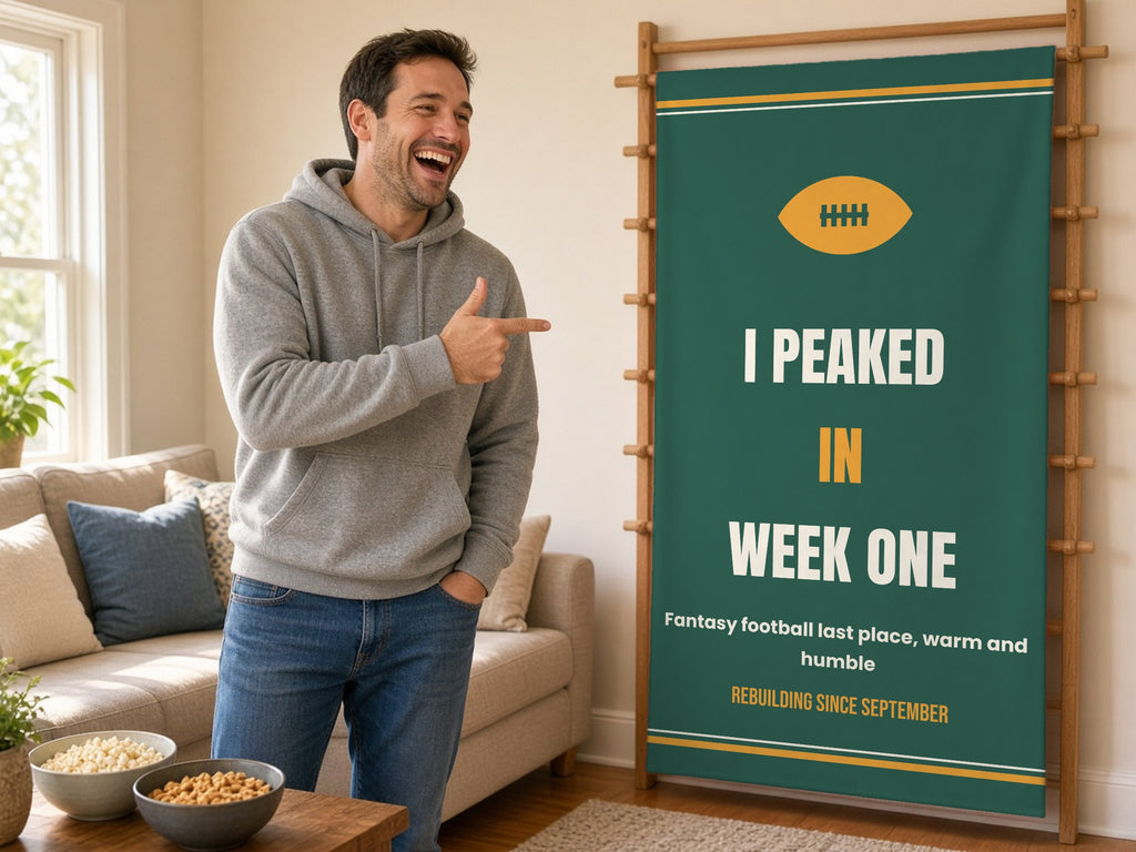 Fantasy Football Last Place Blanket - I Peaked in Week One, lifestyle photo 1