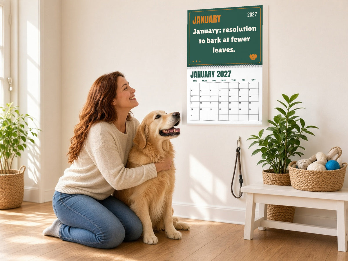 Funny Dog Wall Calendar 2027 - The Good Dog Agenda, lifestyle photo 1