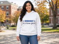Democracy Is A Team Sport Hoodie, Voter Hoodie, lifestyle photo, White