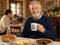 Thanksgiving Mug, Nine People, Six Pies, Grandpa Tried a Sliver of Every One Twice, Funny Coffee Mug 11oz, held