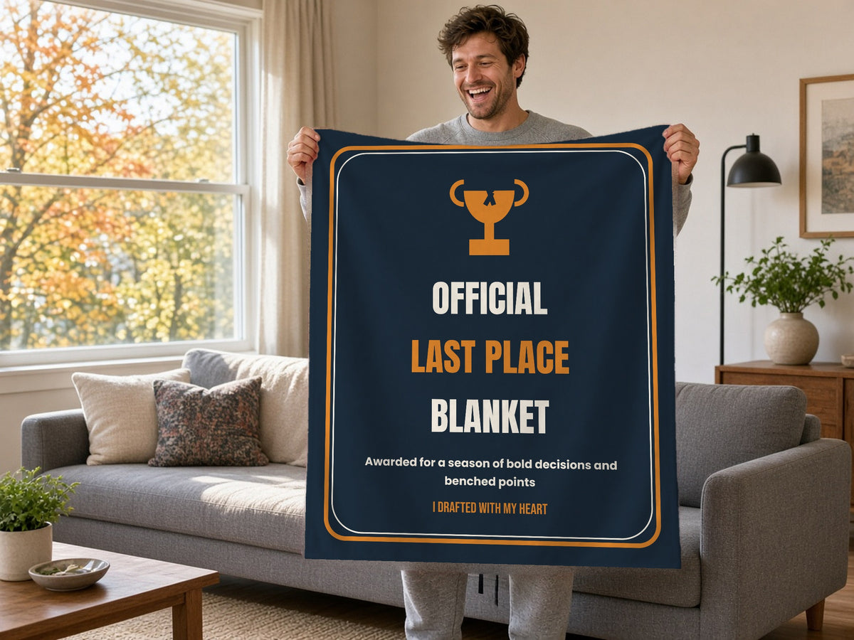 Fantasy Football Last Place Blanket - Official Loser Throw, lifestyle photo 1