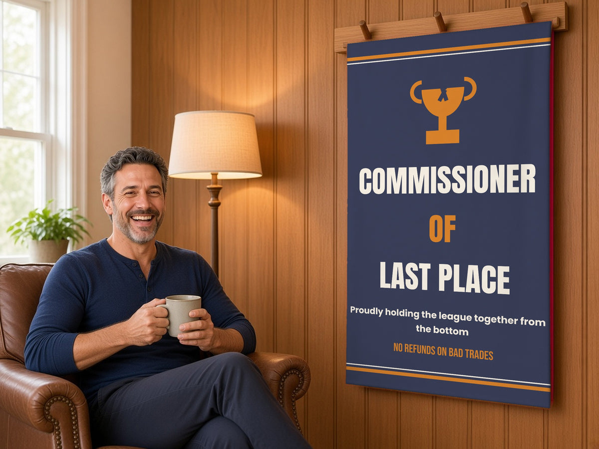 Fantasy Football Blanket - Commissioner of Last Place, lifestyle photo 2