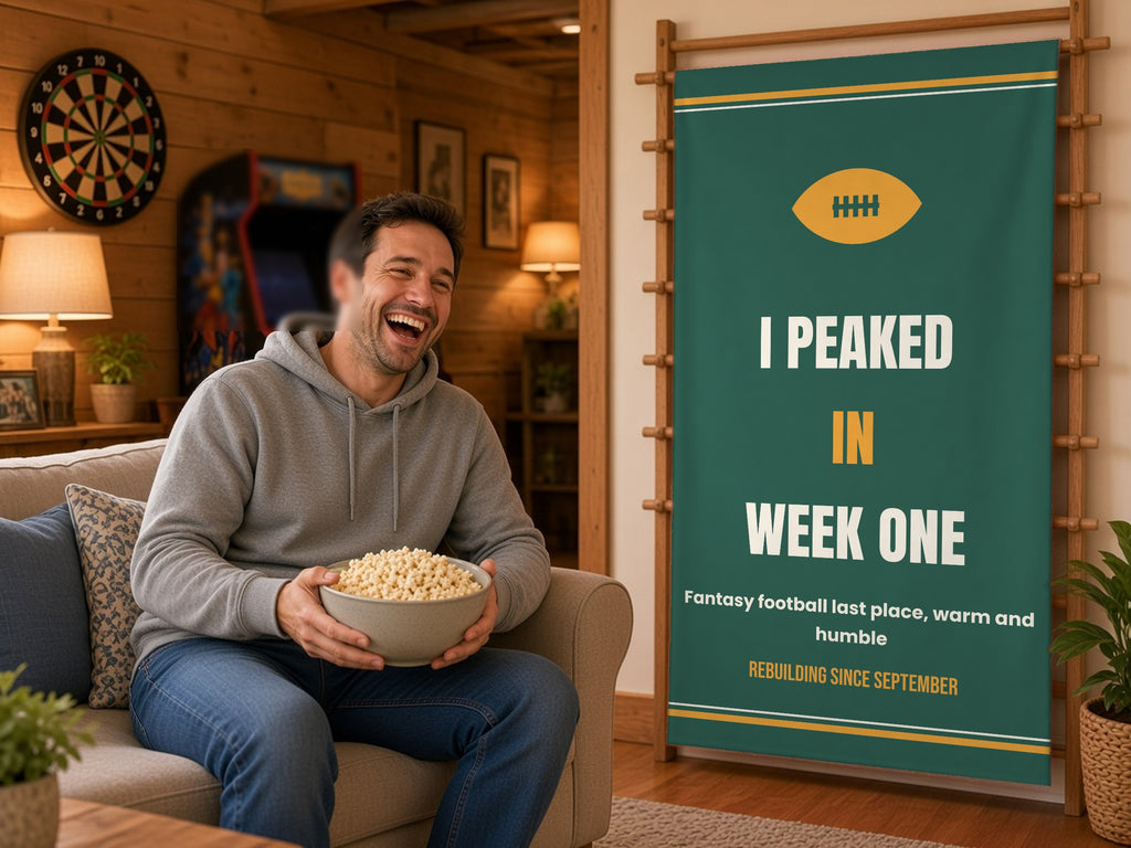 Fantasy Football Last Place Blanket - I Peaked in Week One, lifestyle photo 2