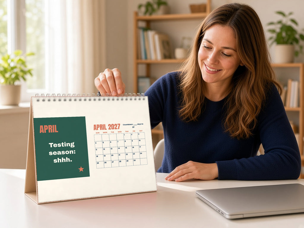Teacher Countdown Desk Calendar 2027 - Funny Teacher Gift, lifestyle photo 2