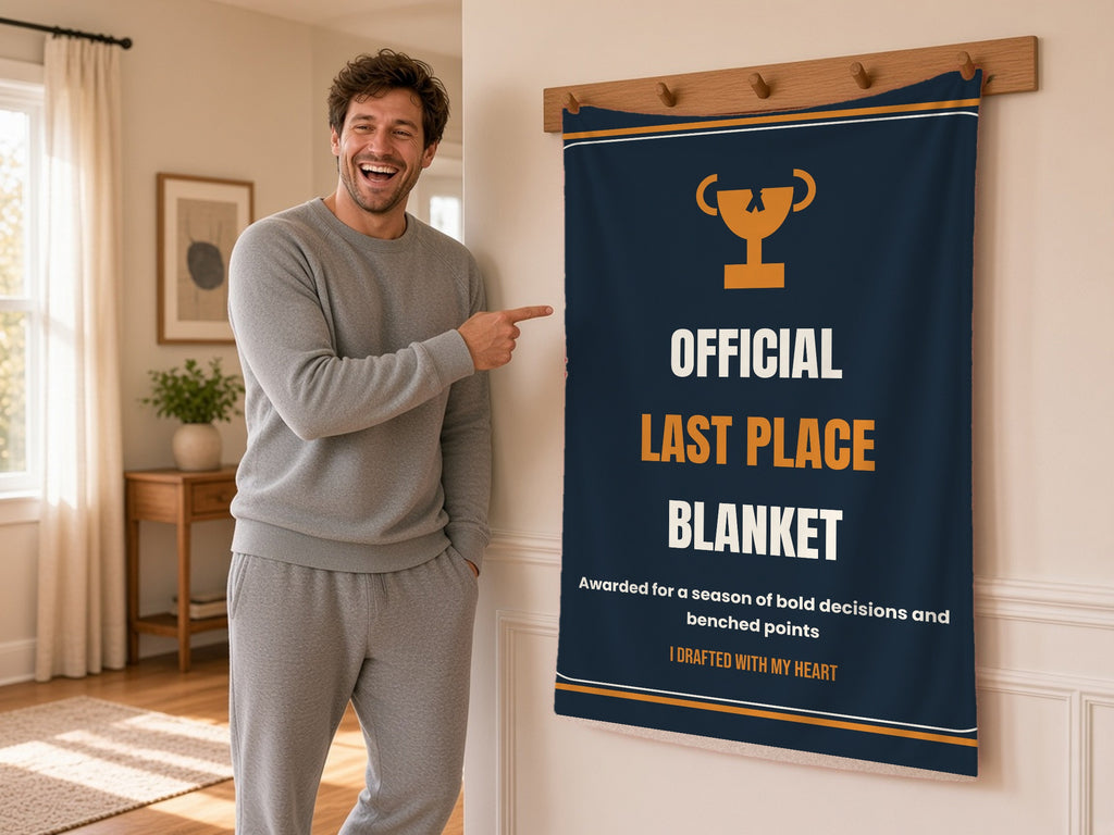 Fantasy Football Last Place Blanket - Official Loser Throw, lifestyle photo 2