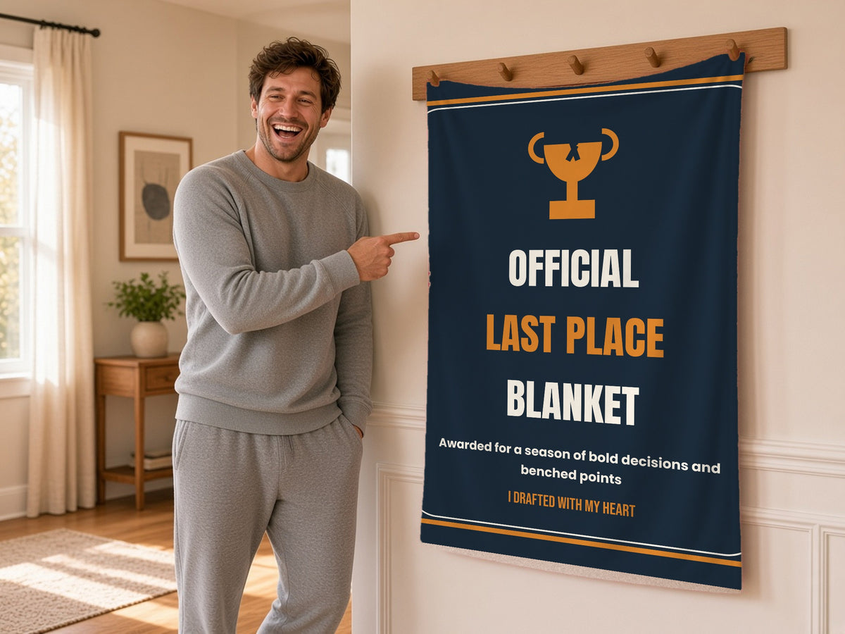 Fantasy Football Last Place Blanket - Official Loser Throw, lifestyle photo 2