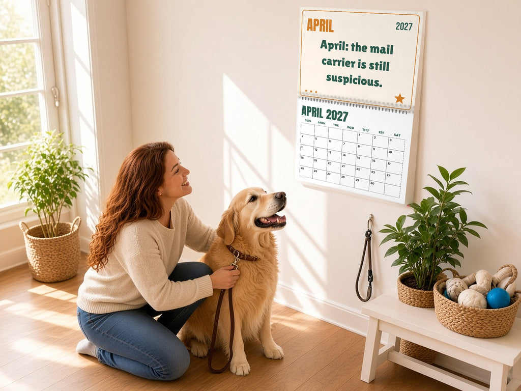 Funny Dog Wall Calendar 2027 - The Good Dog Agenda, lifestyle photo 2