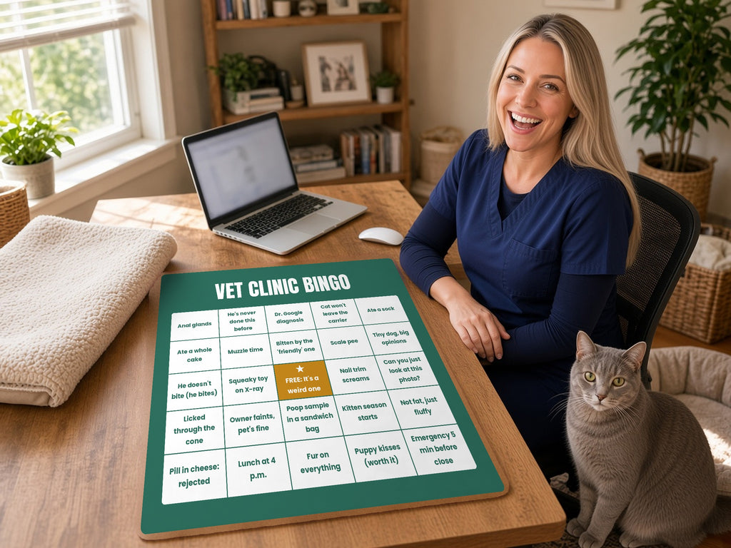 Vet Clinic Bingo Desk Mat - Funny Vet Tech Gift, lifestyle photo 2