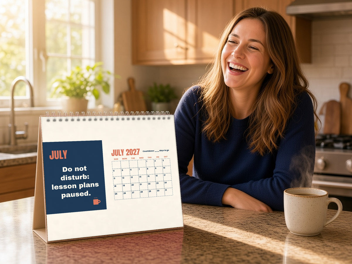 Teacher Countdown Desk Calendar 2027 - Funny Teacher Gift, lifestyle photo 3