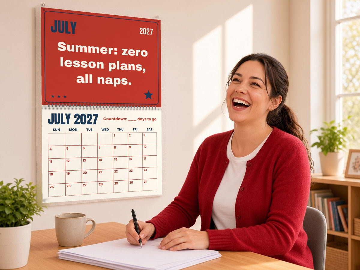 Teacher Countdown Wall Calendar 2027 - Funny Teacher Gift, lifestyle photo 3