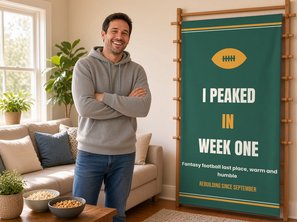 Fantasy Football Last Place Blanket - I Peaked in Week One, lifestyle photo 3