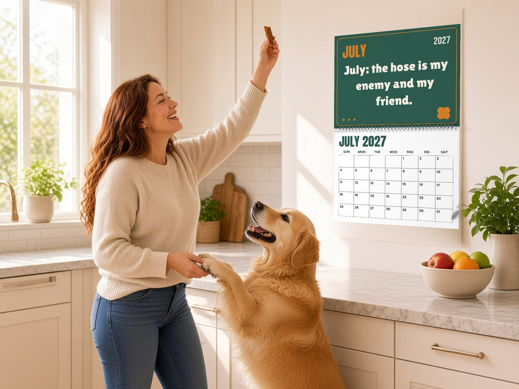 Funny Dog Wall Calendar 2027 - The Good Dog Agenda, lifestyle photo 3