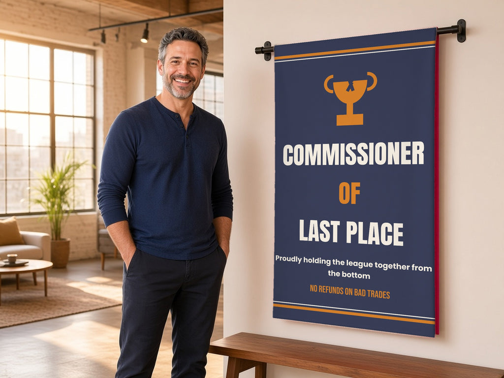 Fantasy Football Blanket - Commissioner of Last Place, lifestyle photo 3