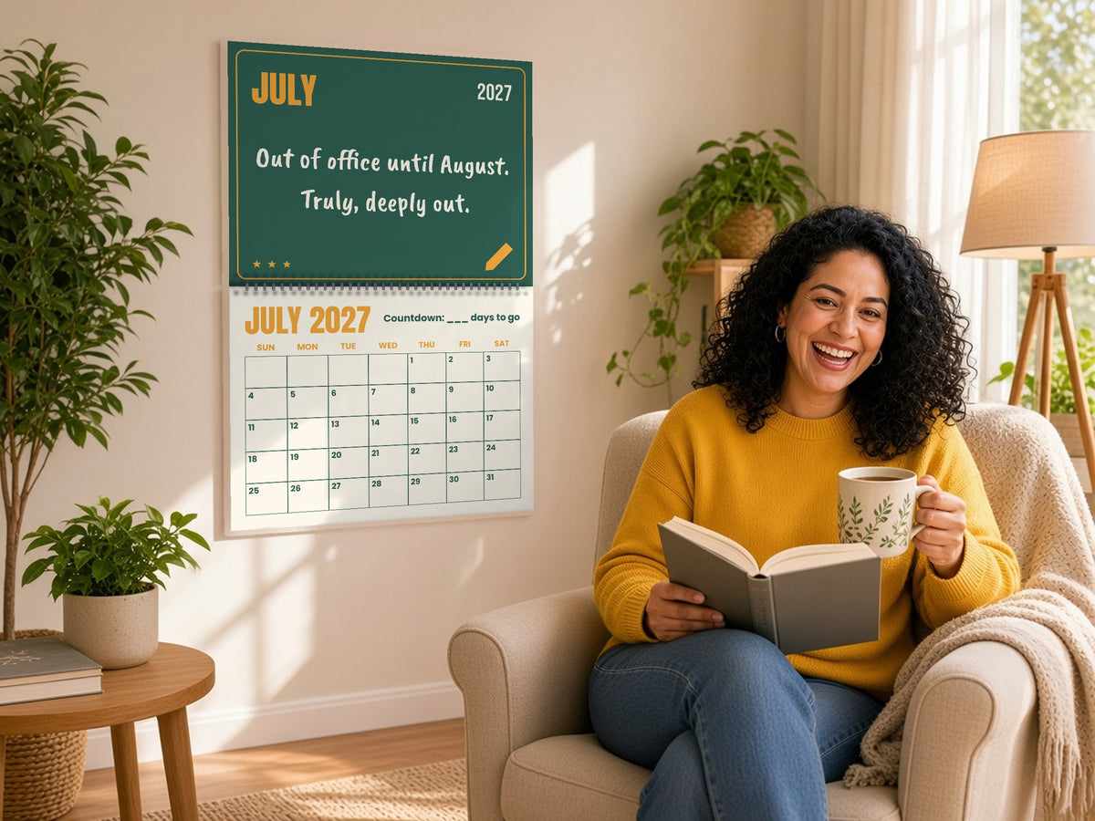 Countdown to Summer Teacher Calendar 2027 - Funny Wall Calendar, lifestyle photo 3
