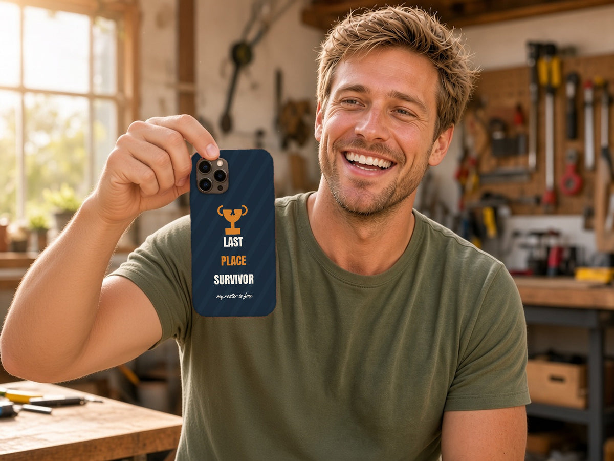 Fantasy Football Last Place Phone Case - Last Place Survivor, lifestyle photo 3